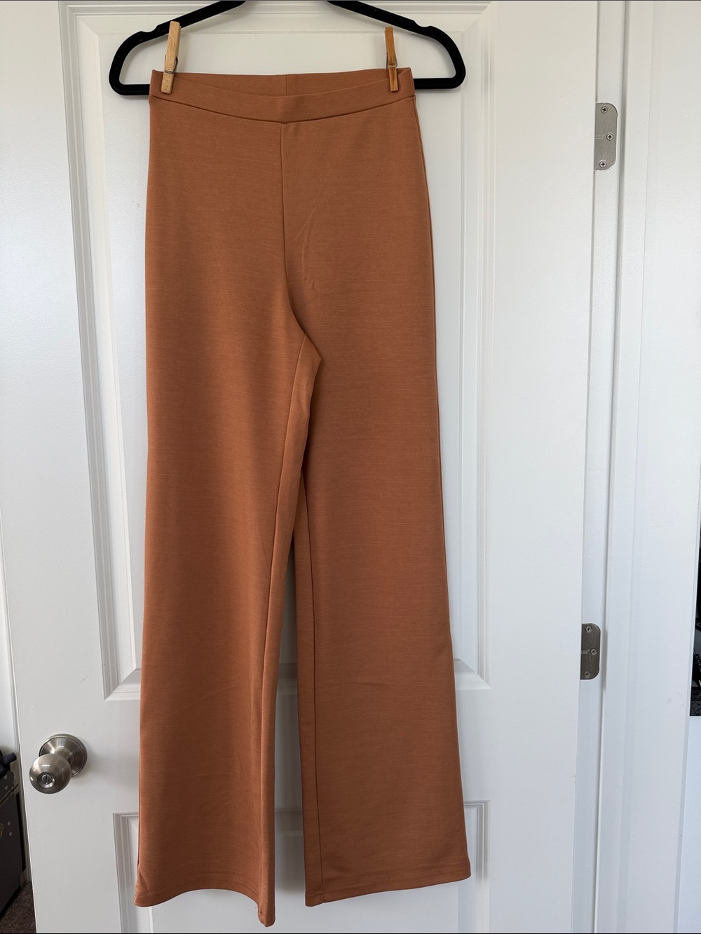 Etro Wide-Leg Knit Pants in Terracotta